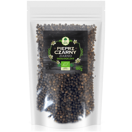 PIEPRZ CZARNY ZIARNO (UZUPEŁNIENIE) BIO 180 g - DARY NATURY