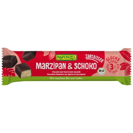 BATONIKI MARCEPANOWE Z MIODEM W CZEKOLADZIE GORZKIEJ BIO 50 g - RAPUNZEL