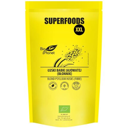 ŁUSKI BABKI JAJOWATEJ (BŁONNIK) BIO 400 g - BIO PLANET SUPERFOODS