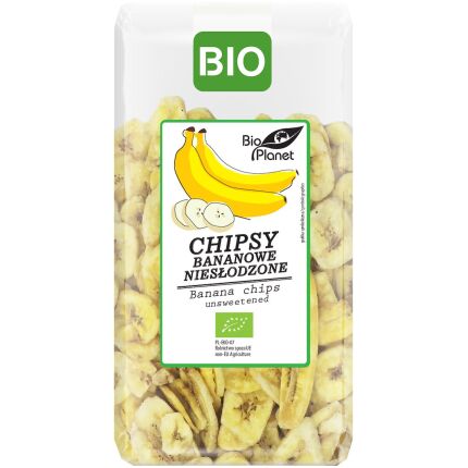 CHIPSY BANANOWE NIESŁODZONE BIO 350 g - BIO PLANET